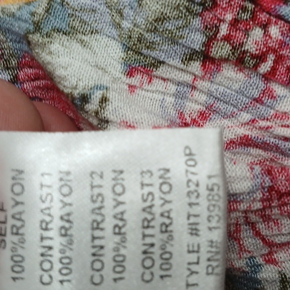 Oddy Handkerchief Patchwork Floral Tunic Size 1XL - Picture 7 of 9